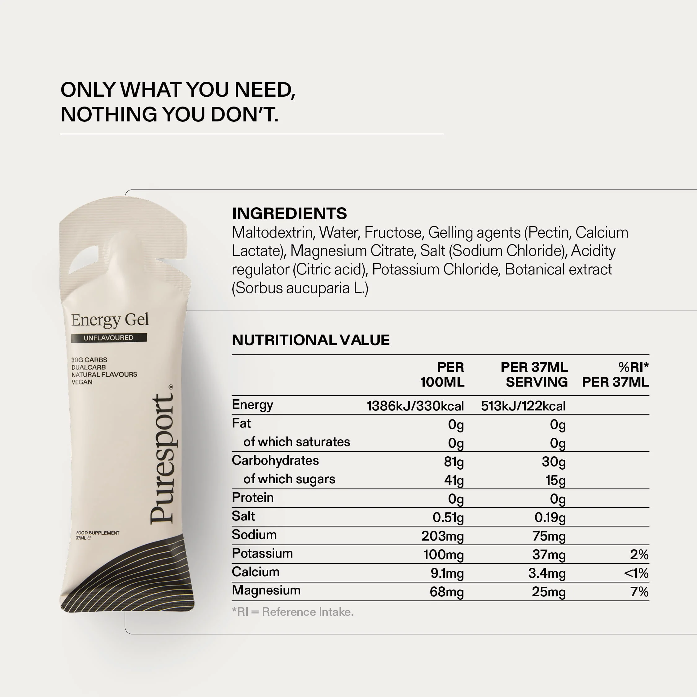 Energy Gels - Unflavoured - Image 3