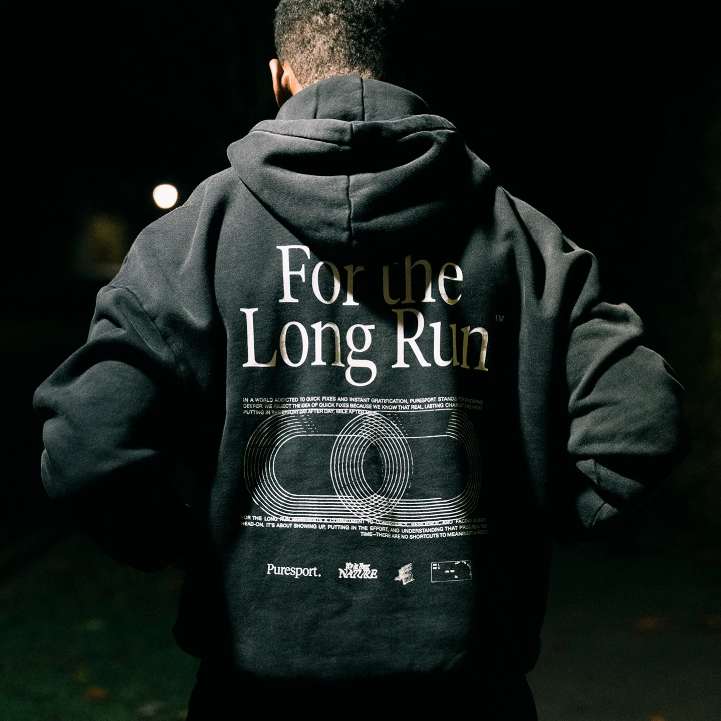 For the Long Run® Hoodie - Washed Black - Image 10