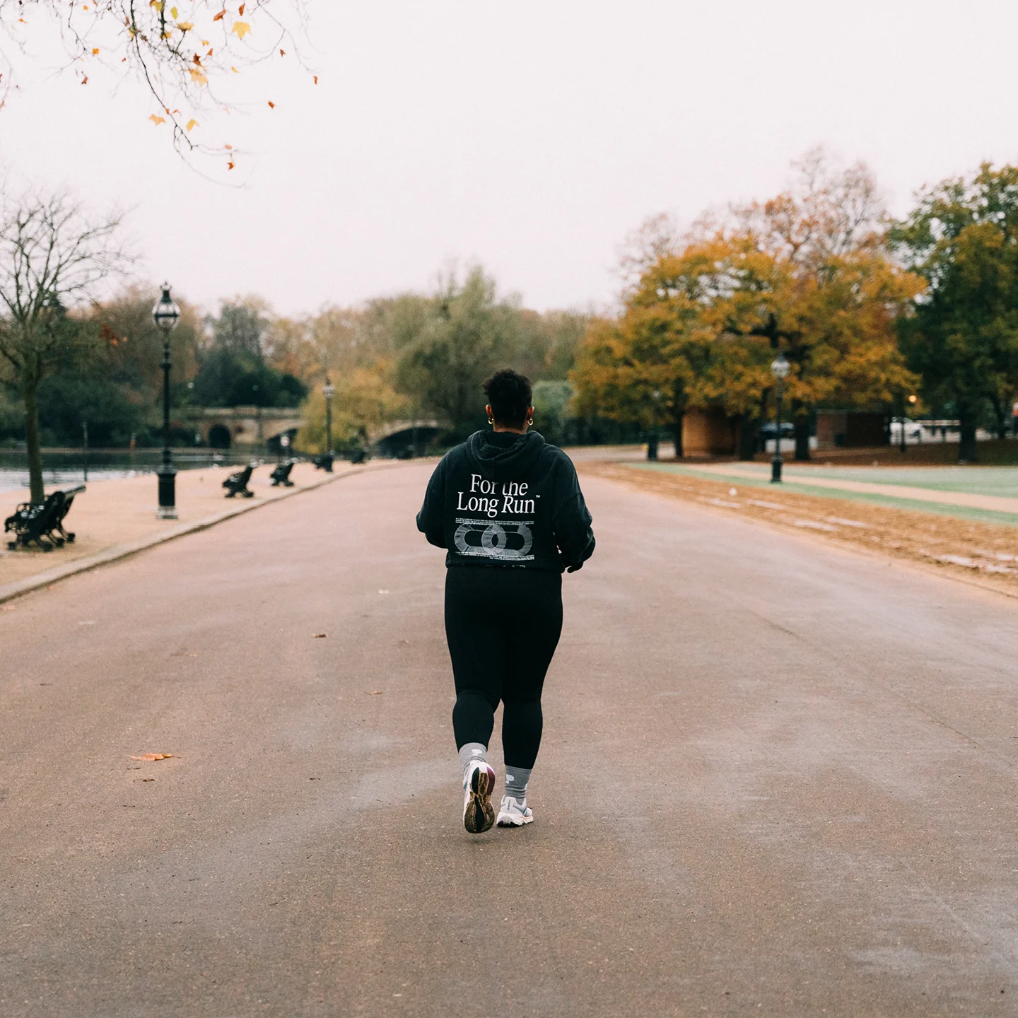 For the Long Run® Hoodie - Washed Black - Image 11