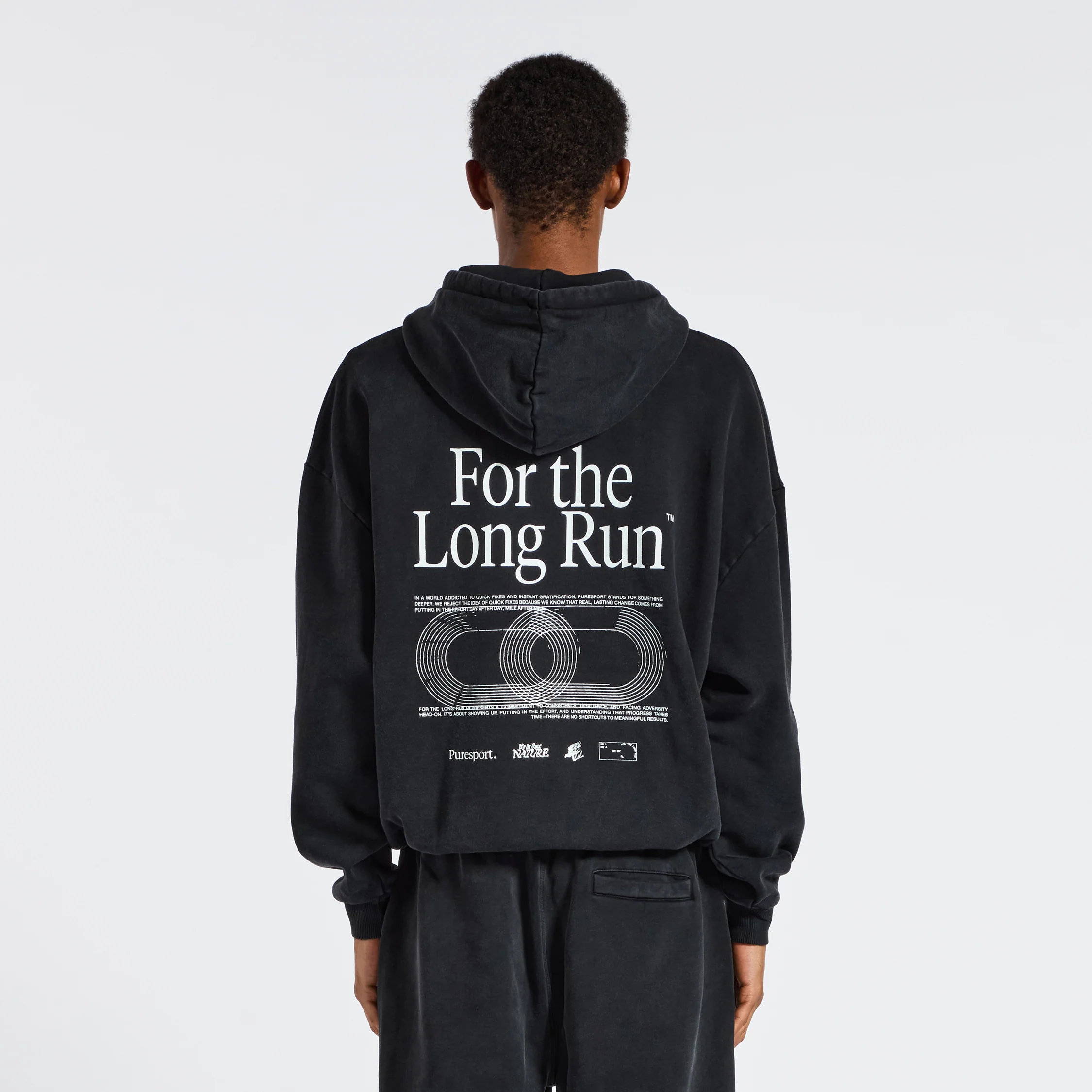 For the Long Run® Hoodie - Washed Black - Image 4