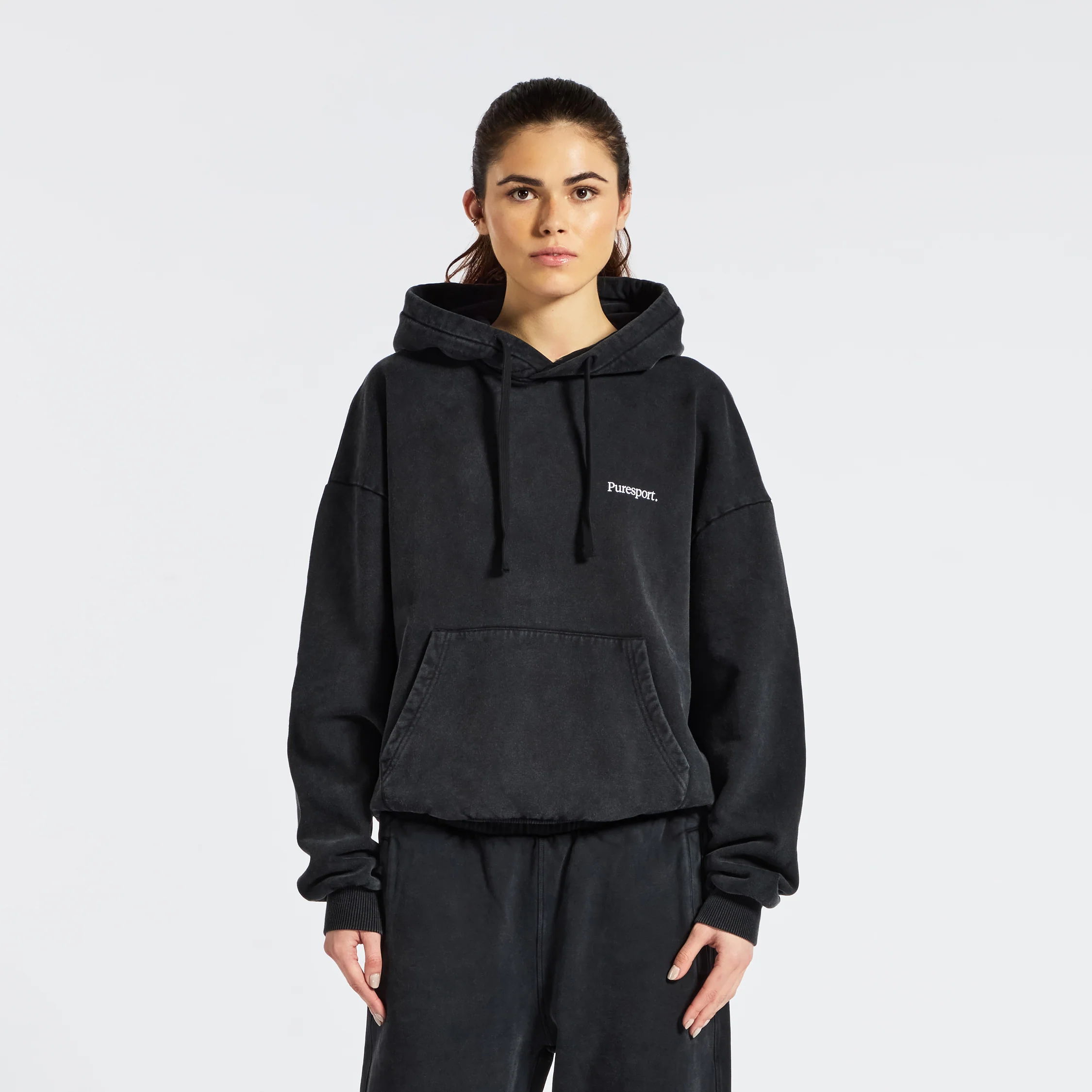 For the Long Run® Hoodie - Washed Black - Image 6