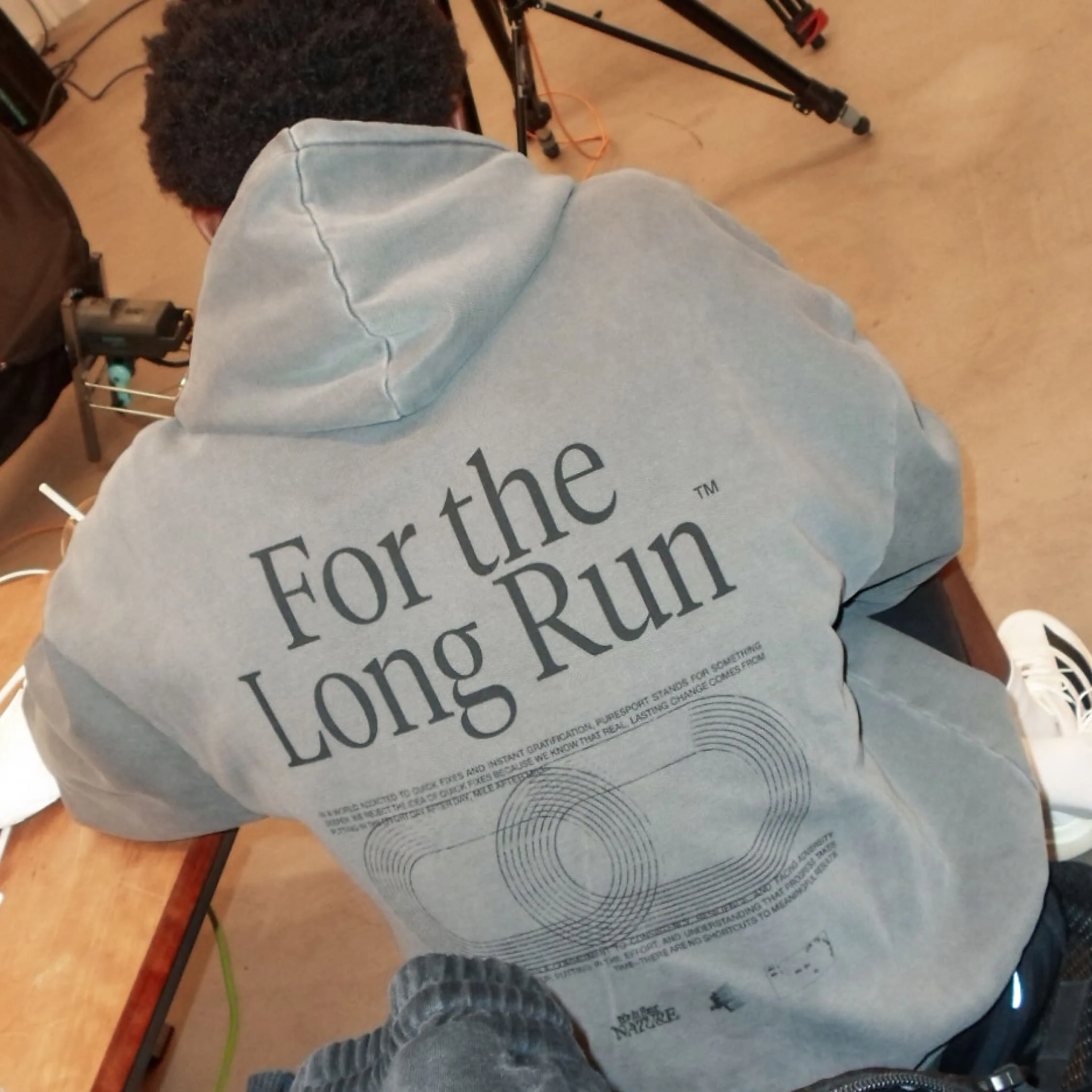 For the Long Run® Hoodie - Washed Grey - Image 9