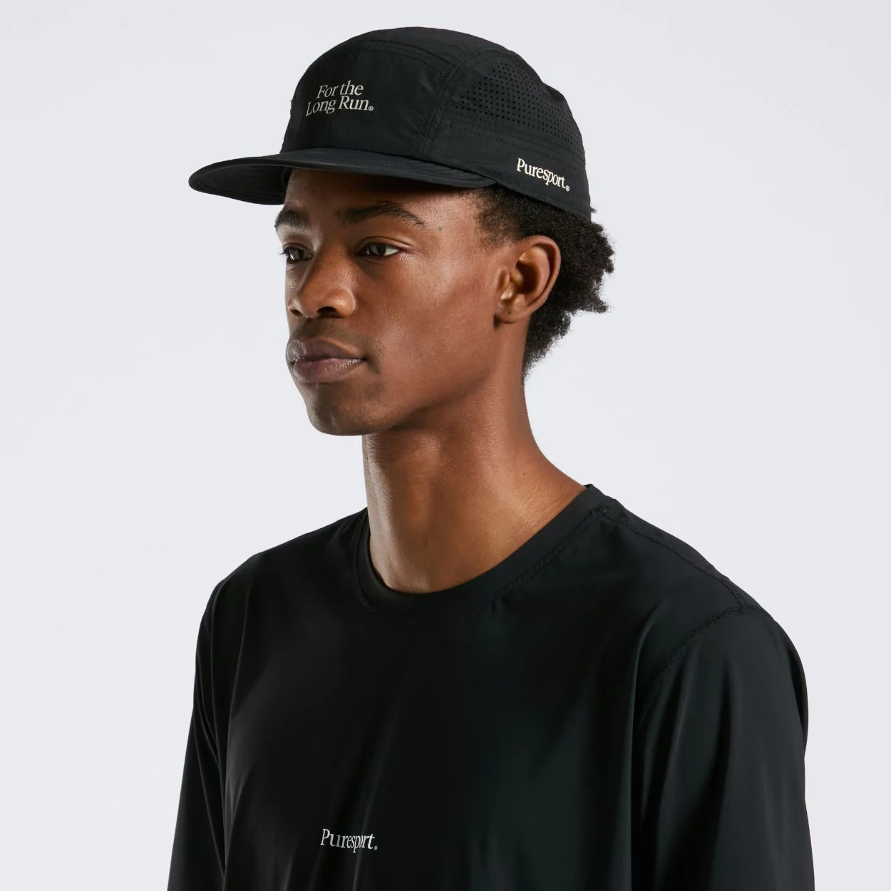 Perforated Running Cap - For the Long Run® - Black - Image 3