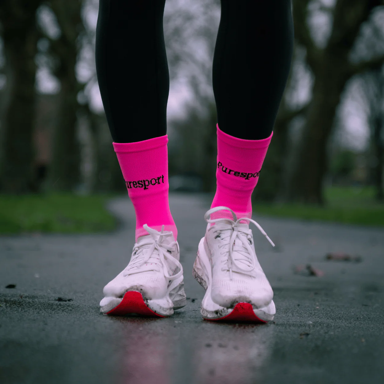 Performance Running Socks - Neon Pink - Image 3